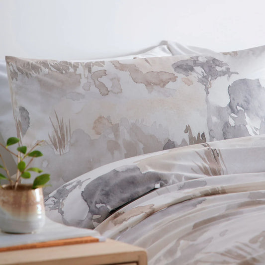 Appletree Edale 100% Cotton Linen Look Duvet Cover Set in Linen