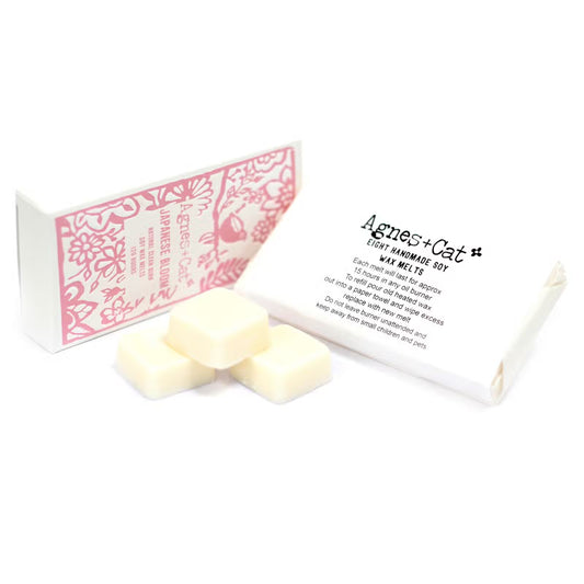 Agnes and Cat Japanese Bloom soy wax melts with soft floral home fragrance