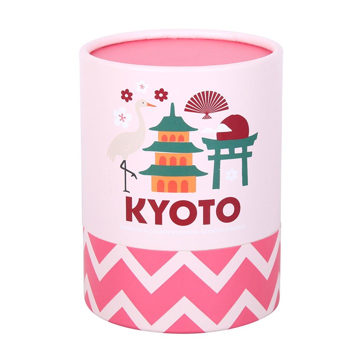 Kyoto Bamboo and Cherry Blossom scented candle inspired by tranquil Japanese gardens and spring blossoms