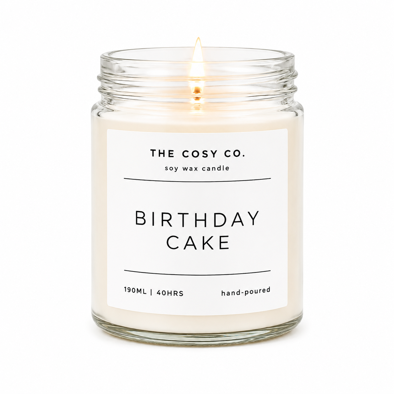 The Cosy Co Birthday Cake Soy Candle