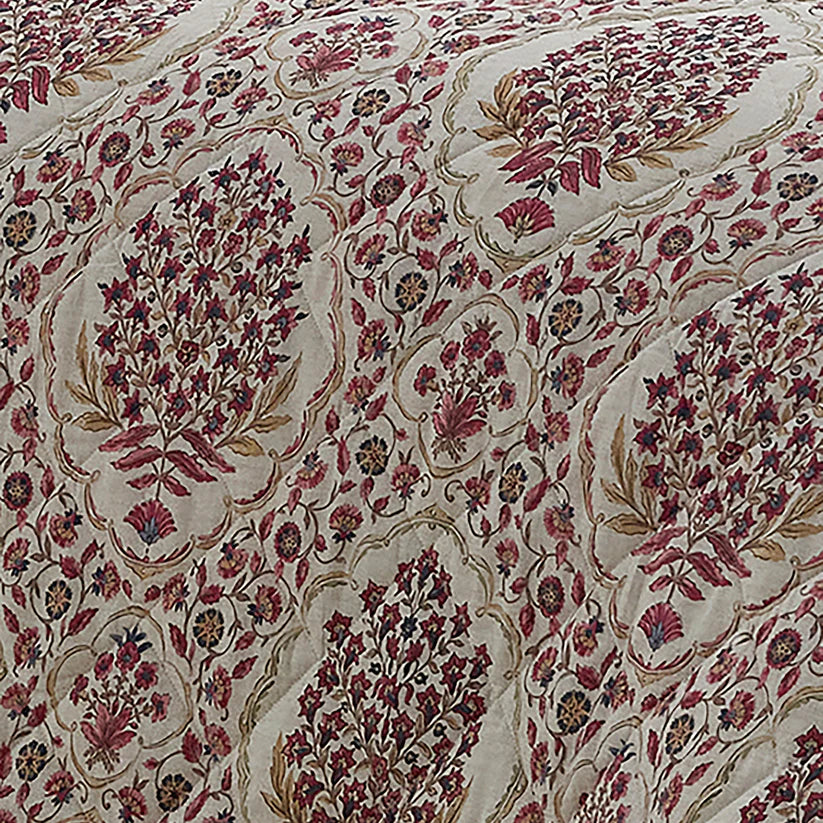Dreams & Drapes Ashmead Quilted Cotton Bedspread Berry 200cm x 230cm