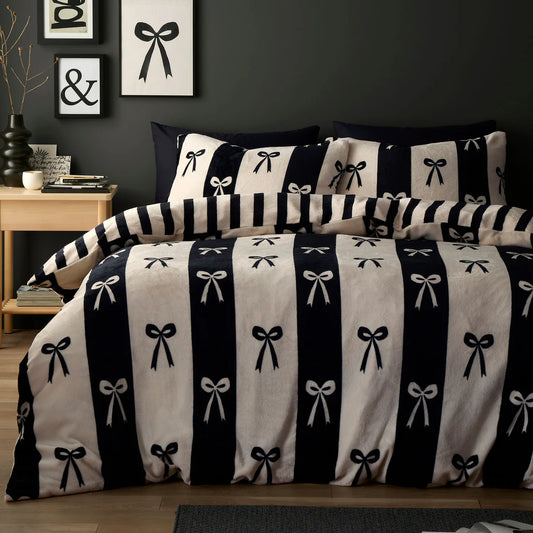 Fusion Bows Monochrome Reversible Duvet Cover Set