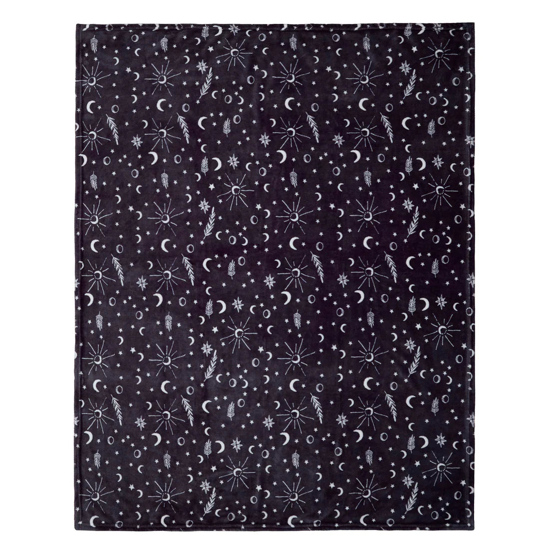 Fusion Celeste Moon & Stars Fleece Throw Grey 120 x 150cm