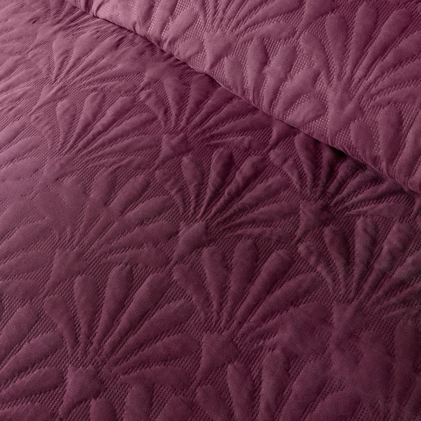 Serene Cavali Textured Duvet Cover Set Berry Pinsonic Bedding