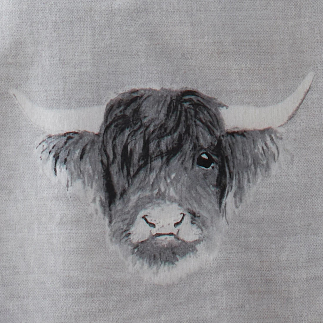 Fusion Highland Cow Reversible Duvet Cover Set Ochre