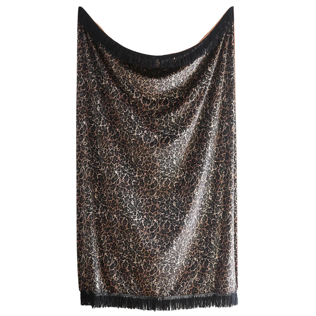 Laurence Llewelyn-Bowen Josephine Leopard Velvet Throw Gold 130 x 180cm