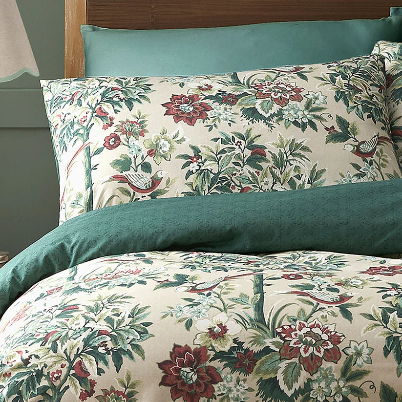Dreams & Drapes Otillie Tapestry Duvet Cover Set Natural Floral Bedding