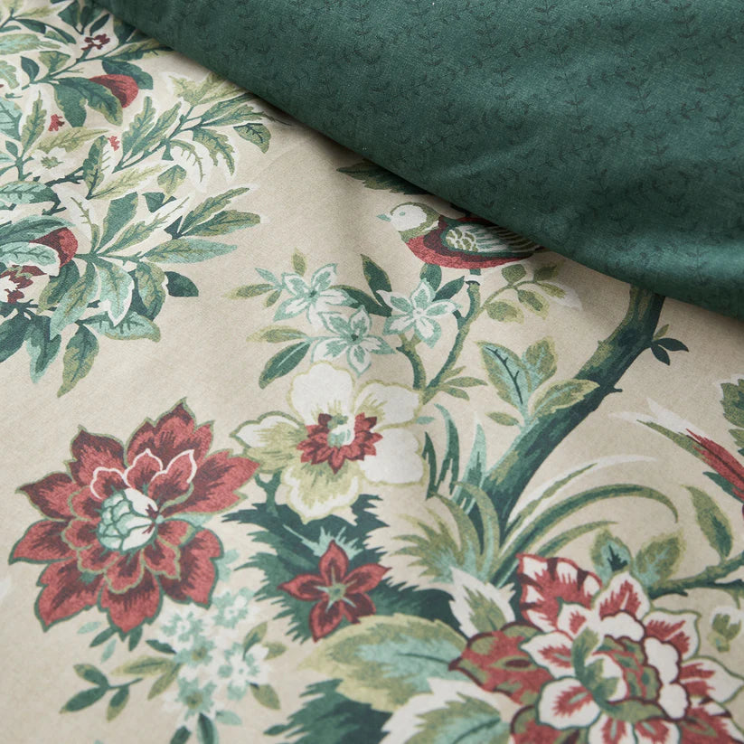 Dreams & Drapes Otillie Tapestry Duvet Cover Set Natural Floral Bedding