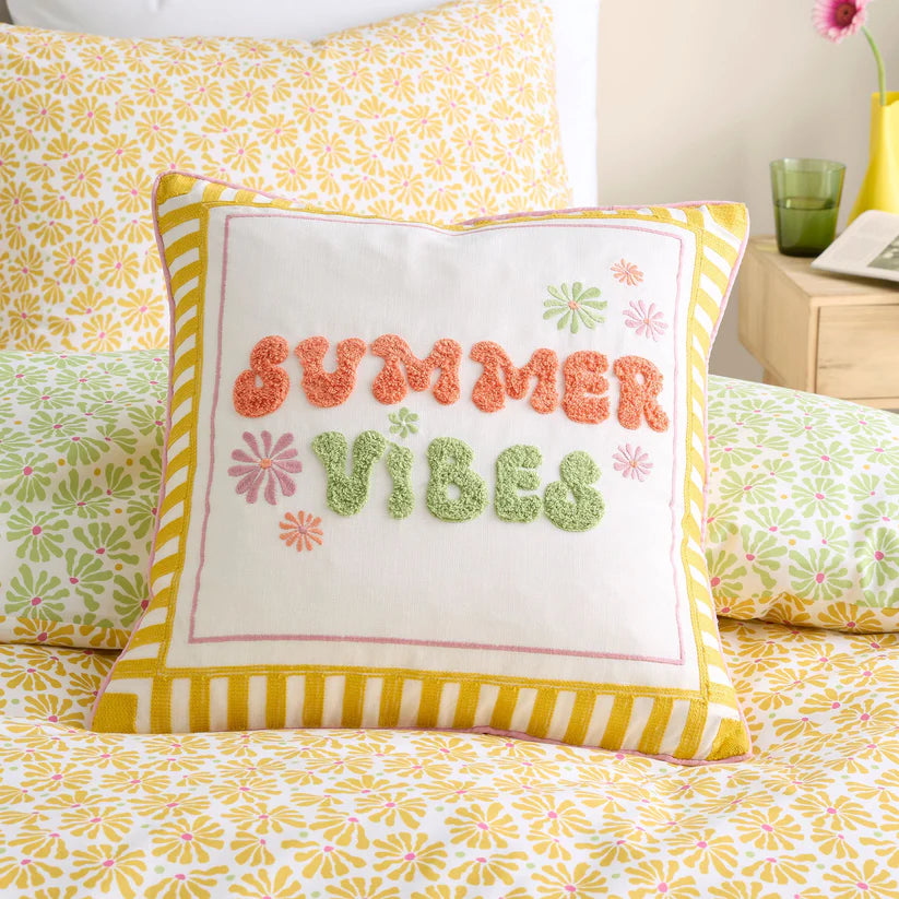 Summer Cushion Multi Boho Cotton Cushion 43x43cm