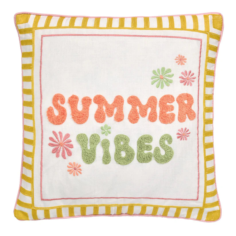 Summer Cushion Multi Boho Cotton Cushion 43x43cm