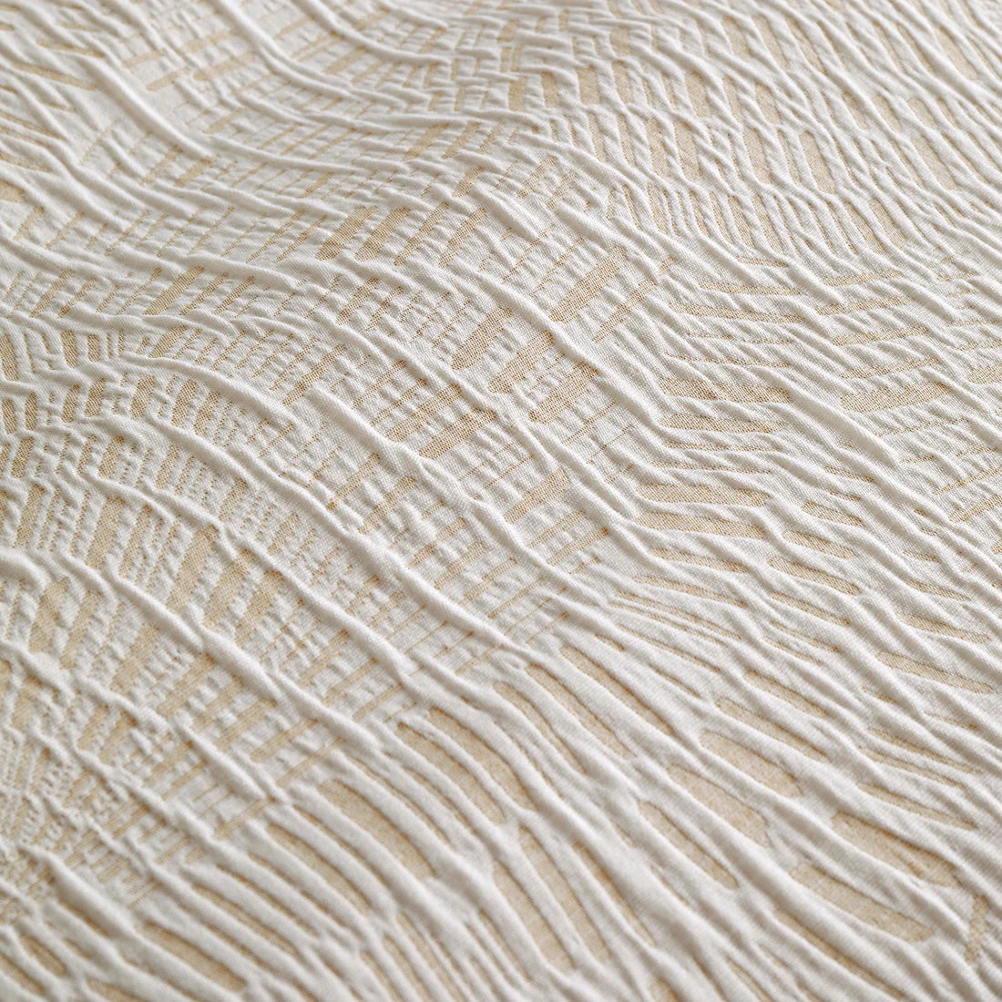 Appletree Fossil Jacquard duvet cover set with textured natural abstract bedding design