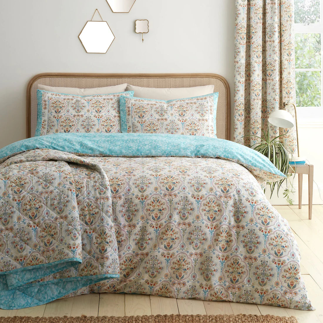 Dreams & Drapes Edena Bedroom collection - duvet cover set, bedspread and curtains