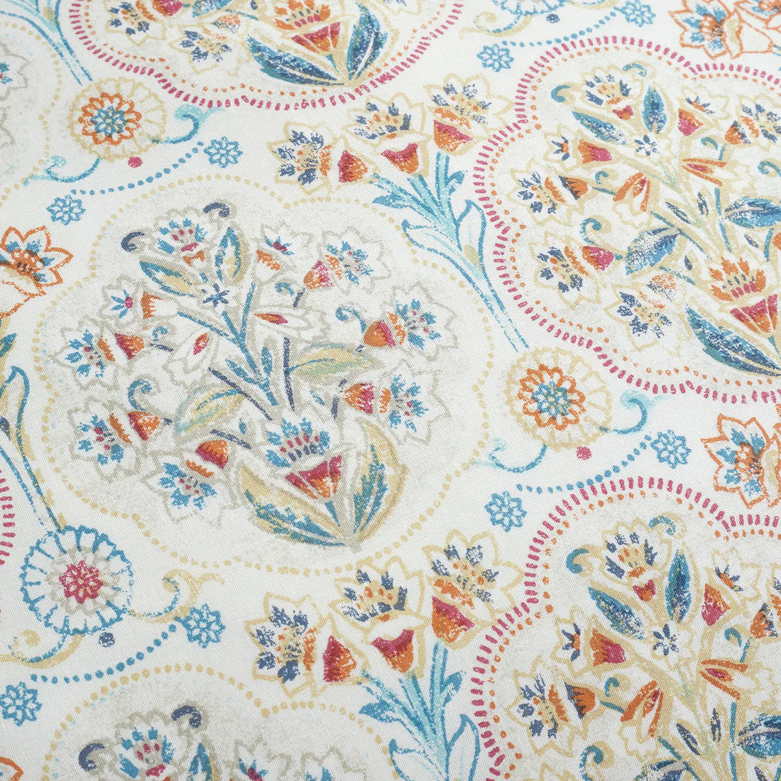 Dreams & Drapes Edena duvet cover set with elegant floral reversible bedding in natural tones