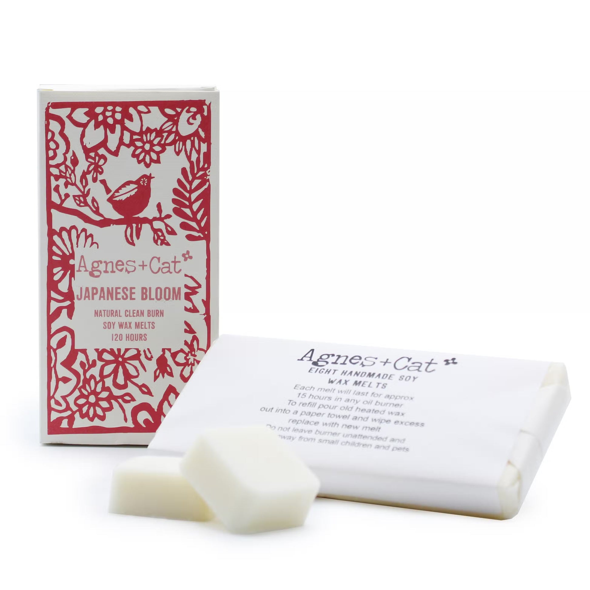 Agnes and Cat Japanese Bloom soy wax melts with soft floral home fragrance