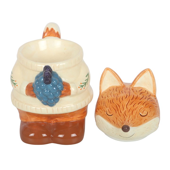 Flynn Fox ceramic oil burner and wax warmer for wax melts and fragrance oils