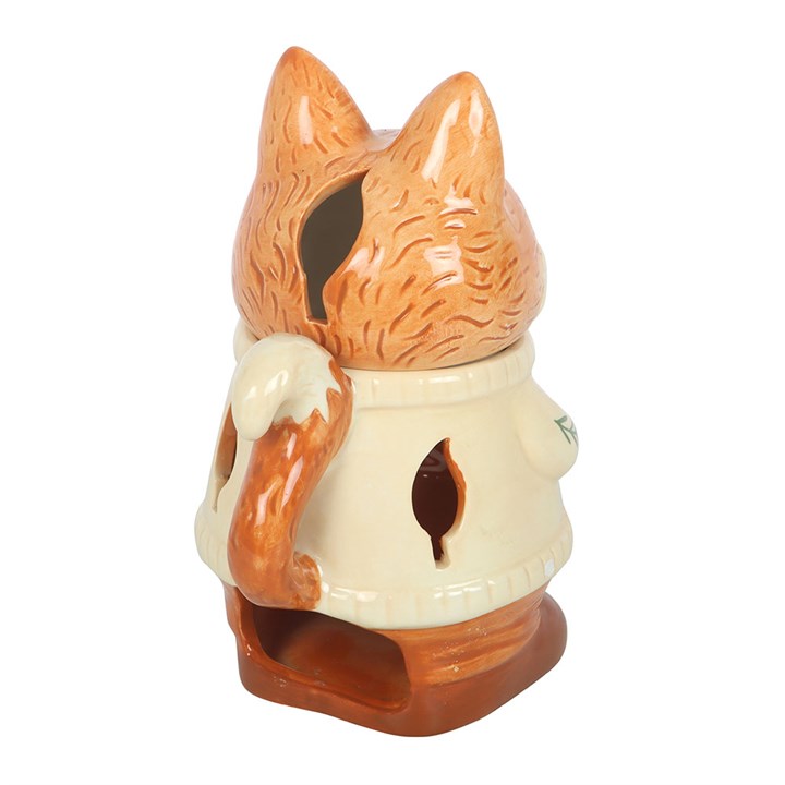 Flynn Fox ceramic oil burner and wax warmer for wax melts and fragrance oils