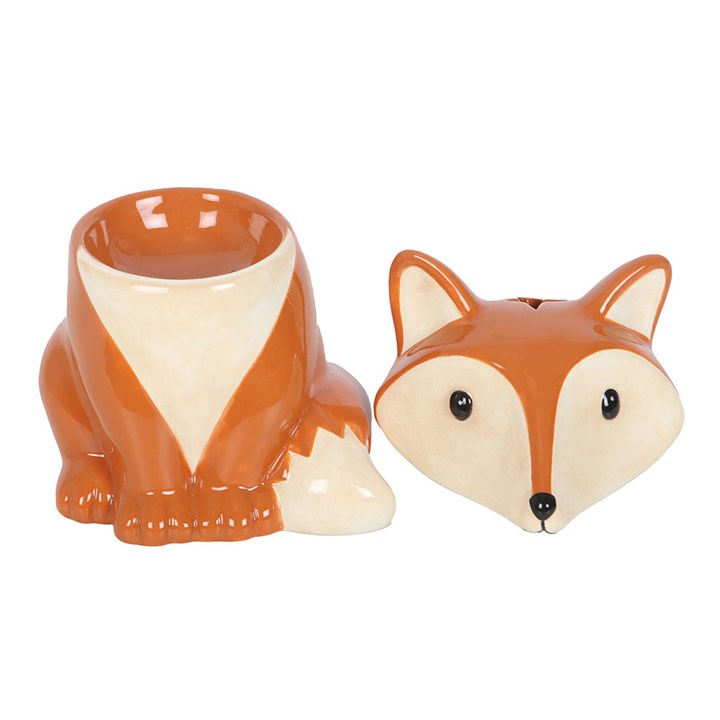 Fox ceramic oil burner and wax warmer for wax melts and fragrance oils