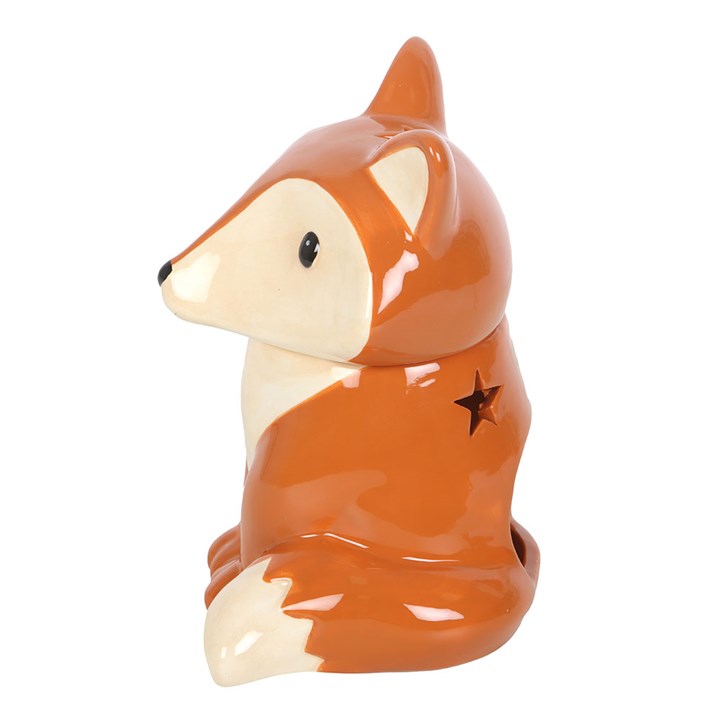 Fox ceramic oil burner and wax warmer for wax melts and fragrance oils