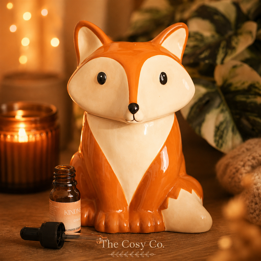 Fox ceramic oil burner and wax warmer for wax melts and fragrance oils
