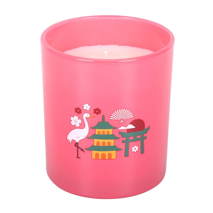 Kyoto Bamboo and Cherry Blossom scented candle inspired by tranquil Japanese gardens and spring blossoms
