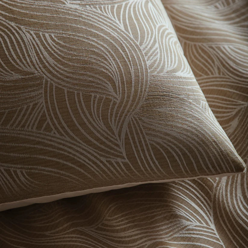 Laurence Llewelyn-Bowen Venus Grace jacquard duvet cover set with elegant textured natural bedding