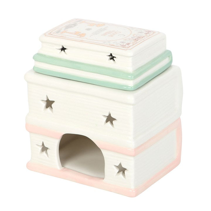 Book Stack ceramic oil burner and wax warmer for cosy reading nook home décor