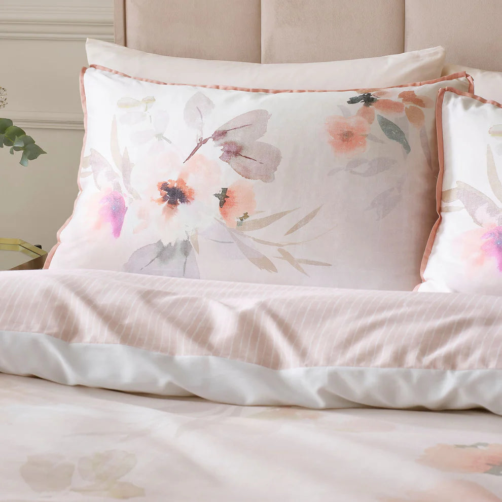 Soiree Mia Floral Blooms duvet cover set with floral reversible 200 thread count cotton bedding