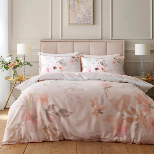 Soiree Mia Floral Blooms duvet cover set with floral reversible 200 thread count cotton bedding