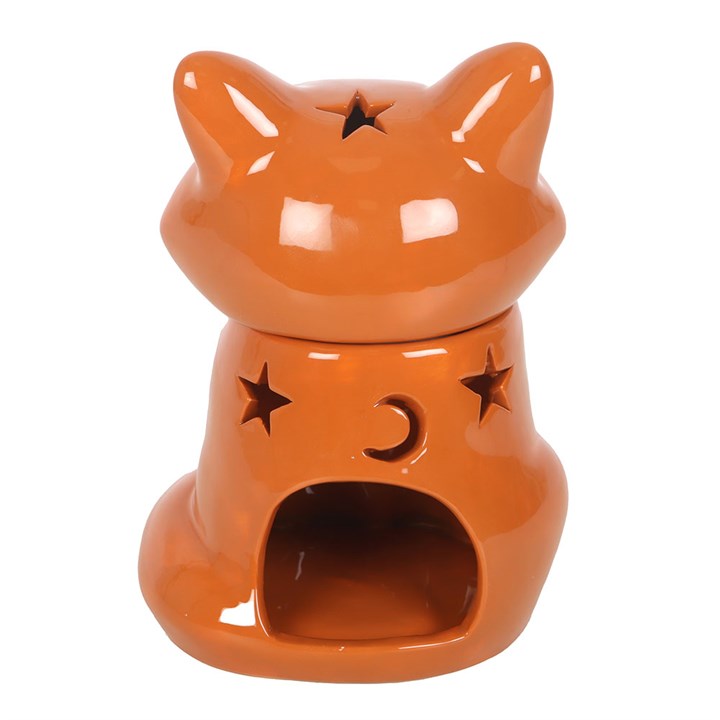 Fox ceramic oil burner and wax warmer for wax melts and fragrance oils