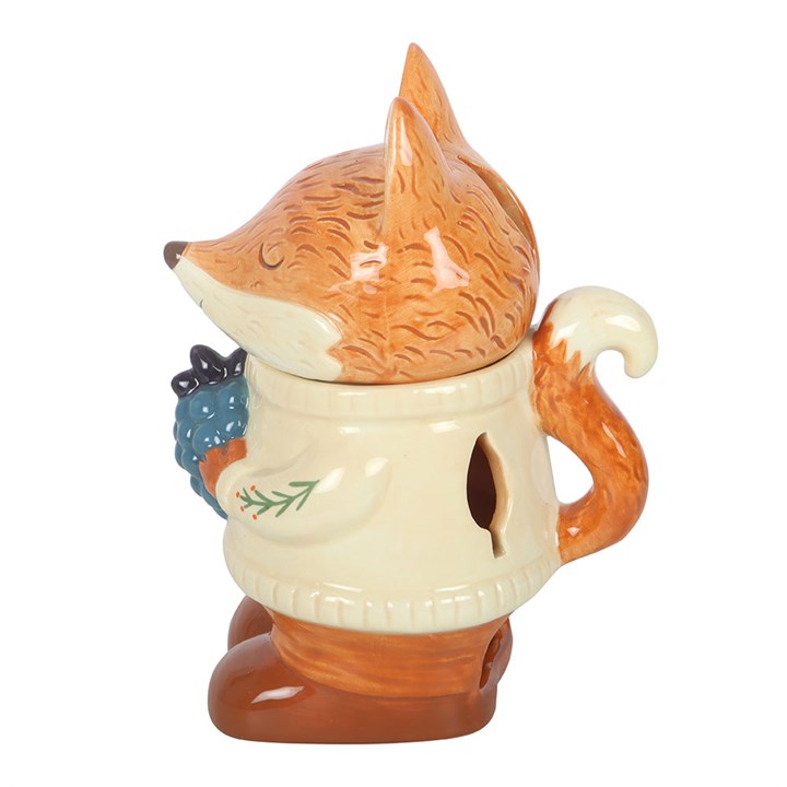 Flynn Fox ceramic oil burner and wax warmer for wax melts and fragrance oils